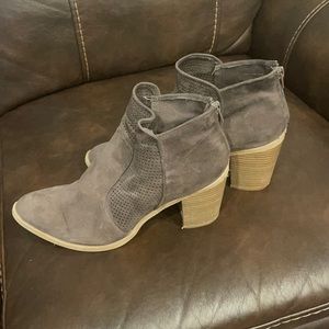 Grey suede dolce vita booties